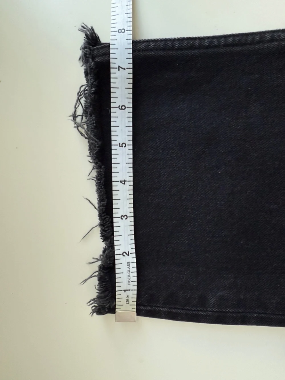 Everlane The Way High Jean Size 26 Crop black Denim Raw Hem-worn only once! - Picture 5 of 11